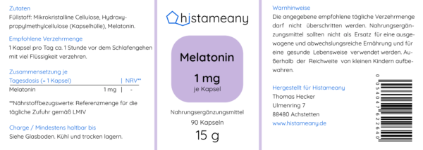 Histameany Melatonin Etikett