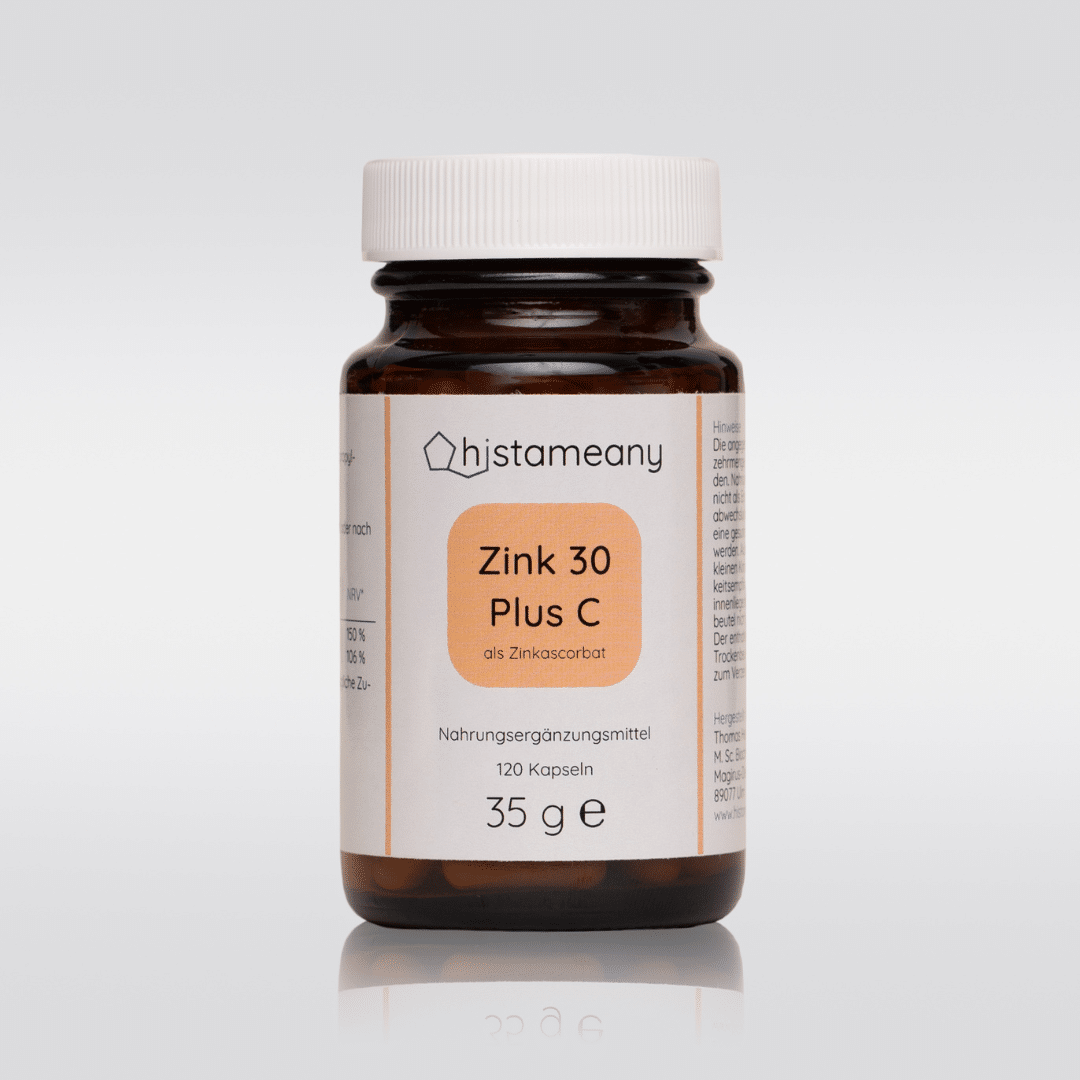 Zink 30 Plus C Zinkascorbat Vitamin C Histaminintoleranz Immunsystem Reinstoff 30 mg Zink laborgeprüft