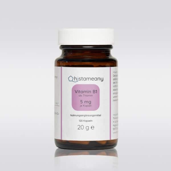 Vitamin B1 Kapseln 5 mg Thiamin Vitamin B1 Mangel Beriberi Histaminintoleranz Histameany Laborgeprüft