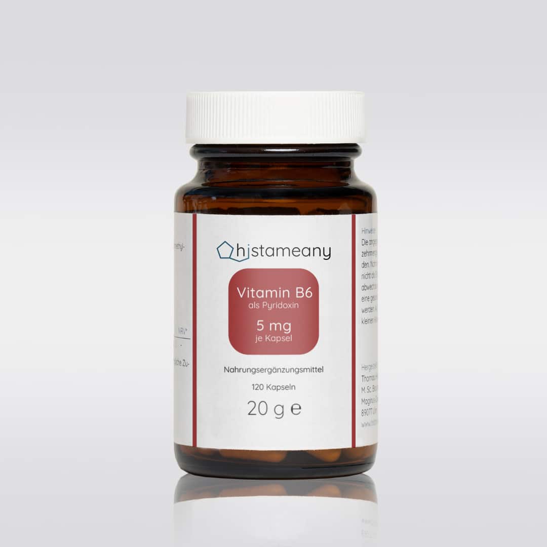 Vitamin B6 Pyridoxin Kapseln Pyridoxin HCl inaktives Vitamin B6 Histaminintoleranz Ohne Zusatzstoffe Laborgeprüft