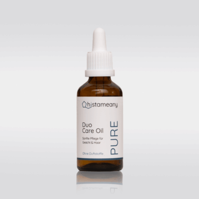 Duo Care Oil Gesichtsöl Face Oil Haaröl Hair Oil Histaminintoleranz Reiskeimöl Haferöl Salicylatintoleranz Naturkosmetik Ohne Duftstoffe Parfümfrei