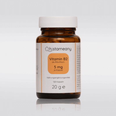 Vitamin B2 Kapseln 5 mg Riboflavin Reinstoff Direkte Aufnahme Histaminintoleranz Antioxidantien Laborgeprüft